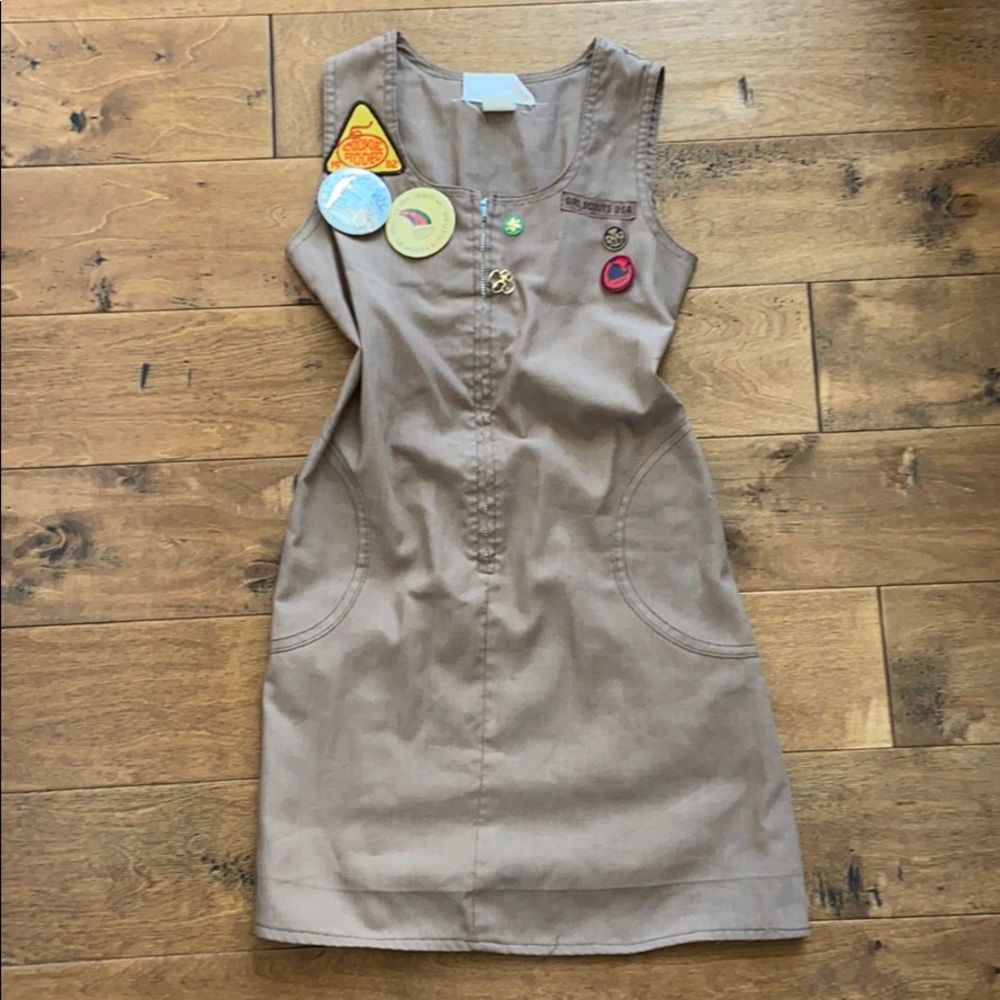 Vintage Girls Scout / Brownies dress 1970s